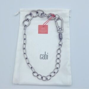 CAbi You’ve Got Swagger- Swagger Necklace Style # 2217 NWT Matte Silver 18”